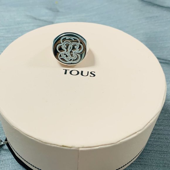 TOUS Ring Silver Rubric Ring Women Jewelry 925 Sterling Sliver 56# - Picture 10 of 10